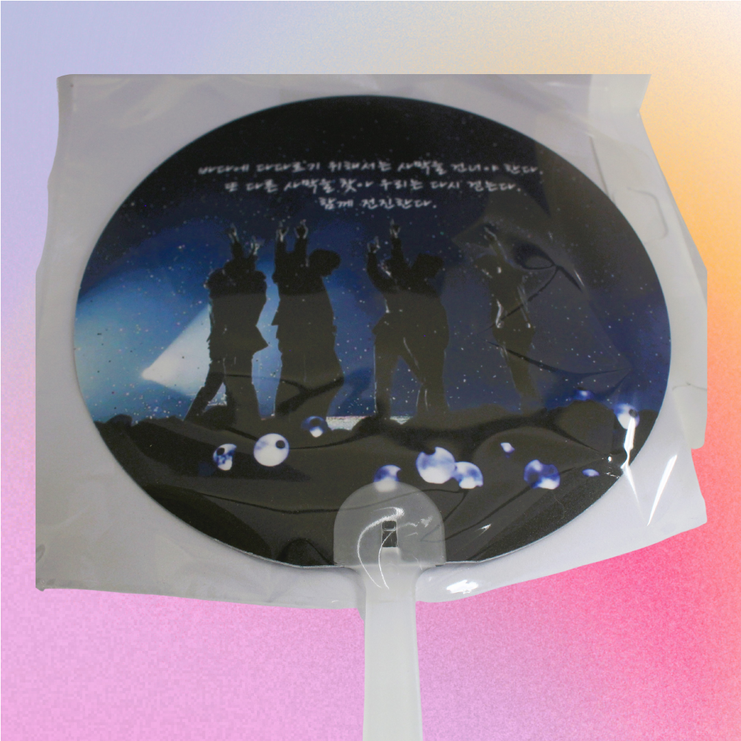 BTS Member face hand fan