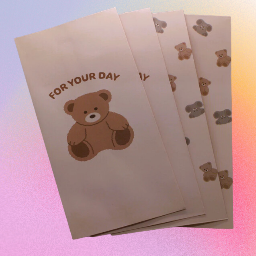 Korean Character Envelope 4pc