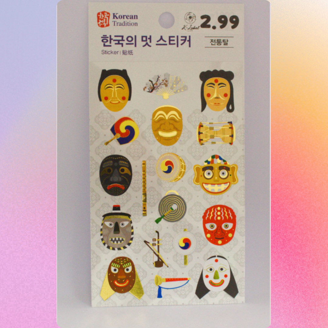 Korean traditional shape stickers