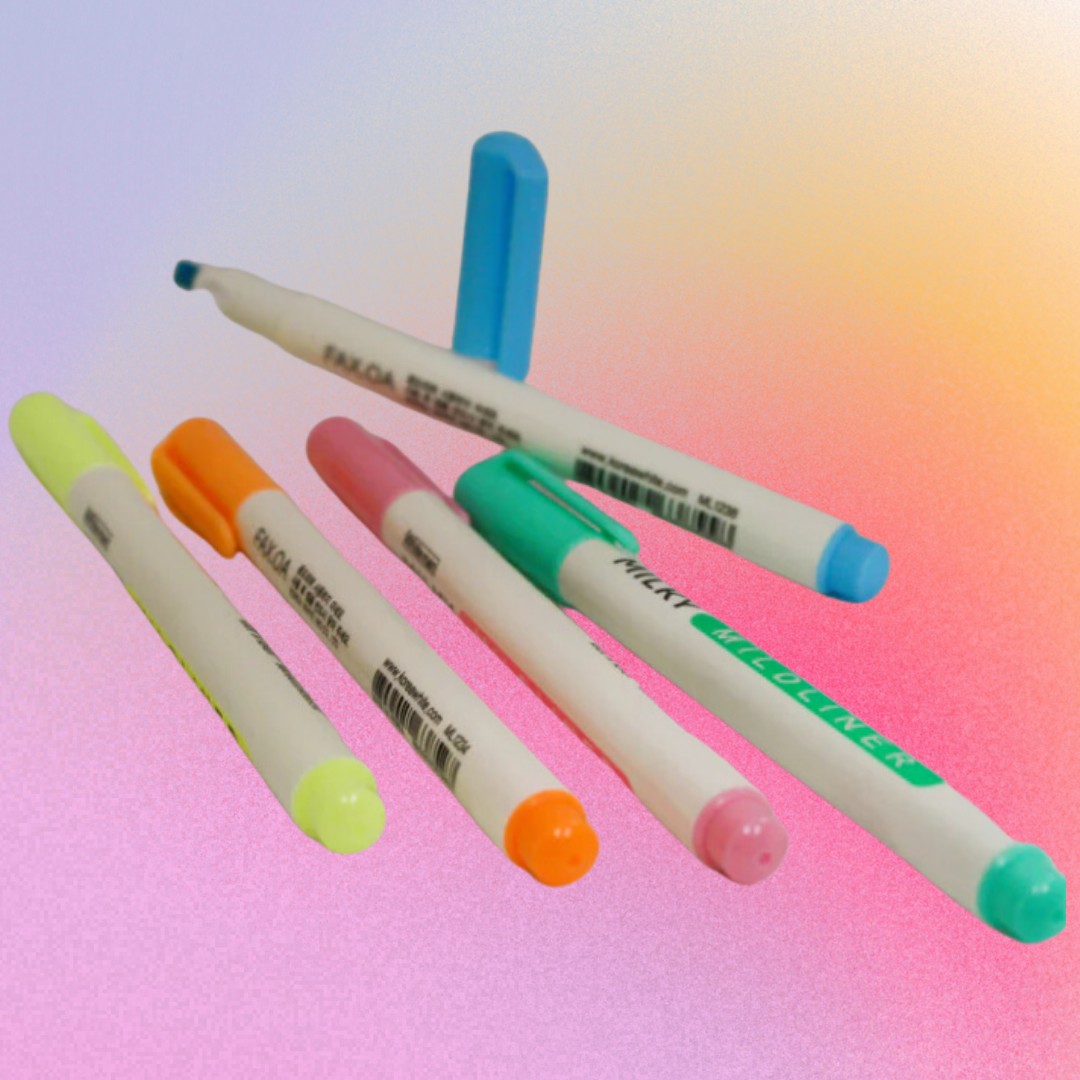 Mild 4 Marking Hight-lighter Fluorescent Pen -4mm 5pc