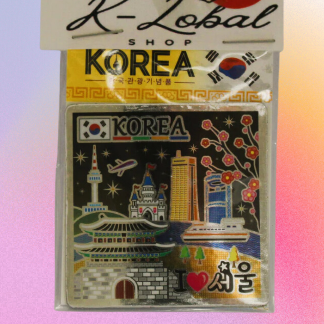Korean City Metal Magnet