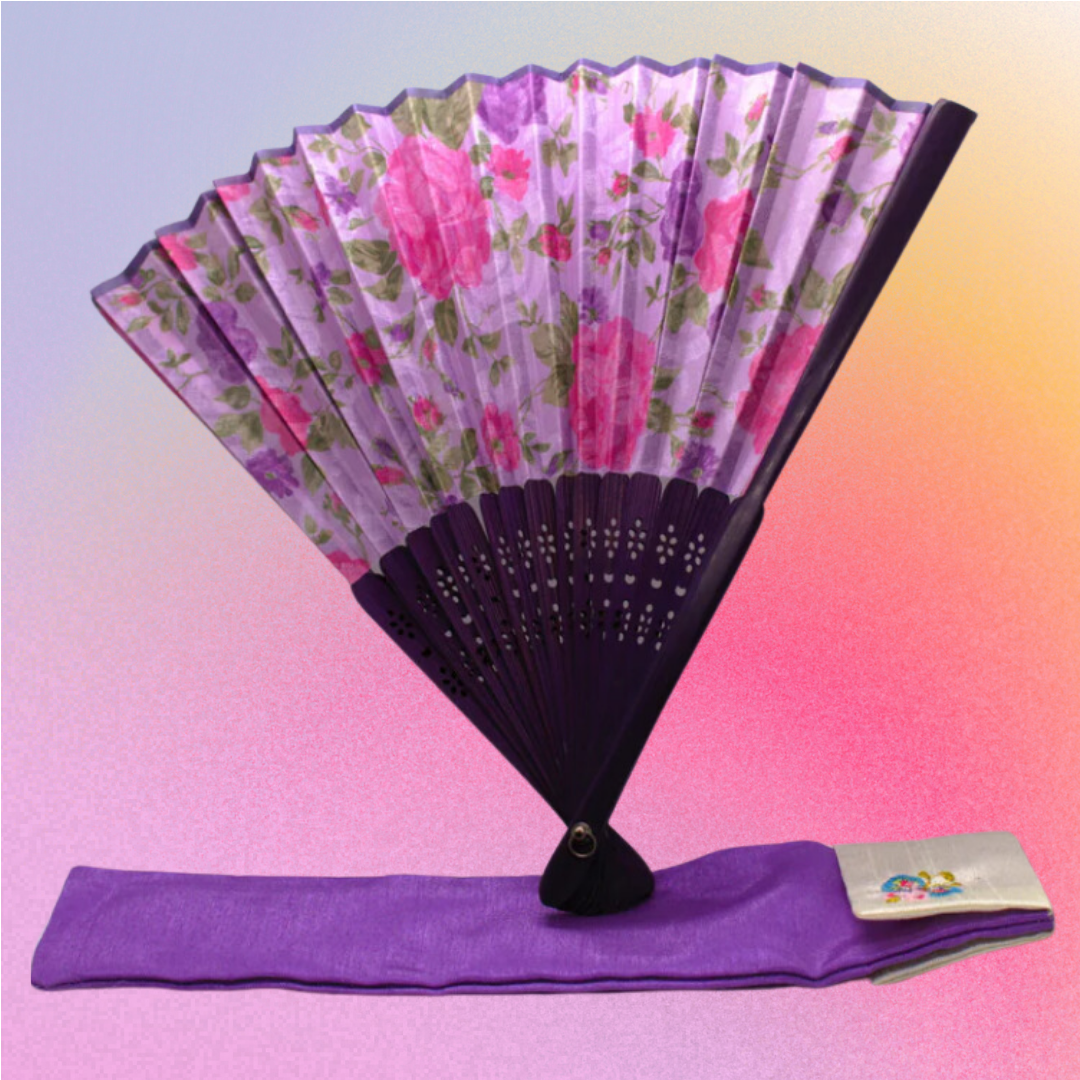 Korean traditional fan and pouch