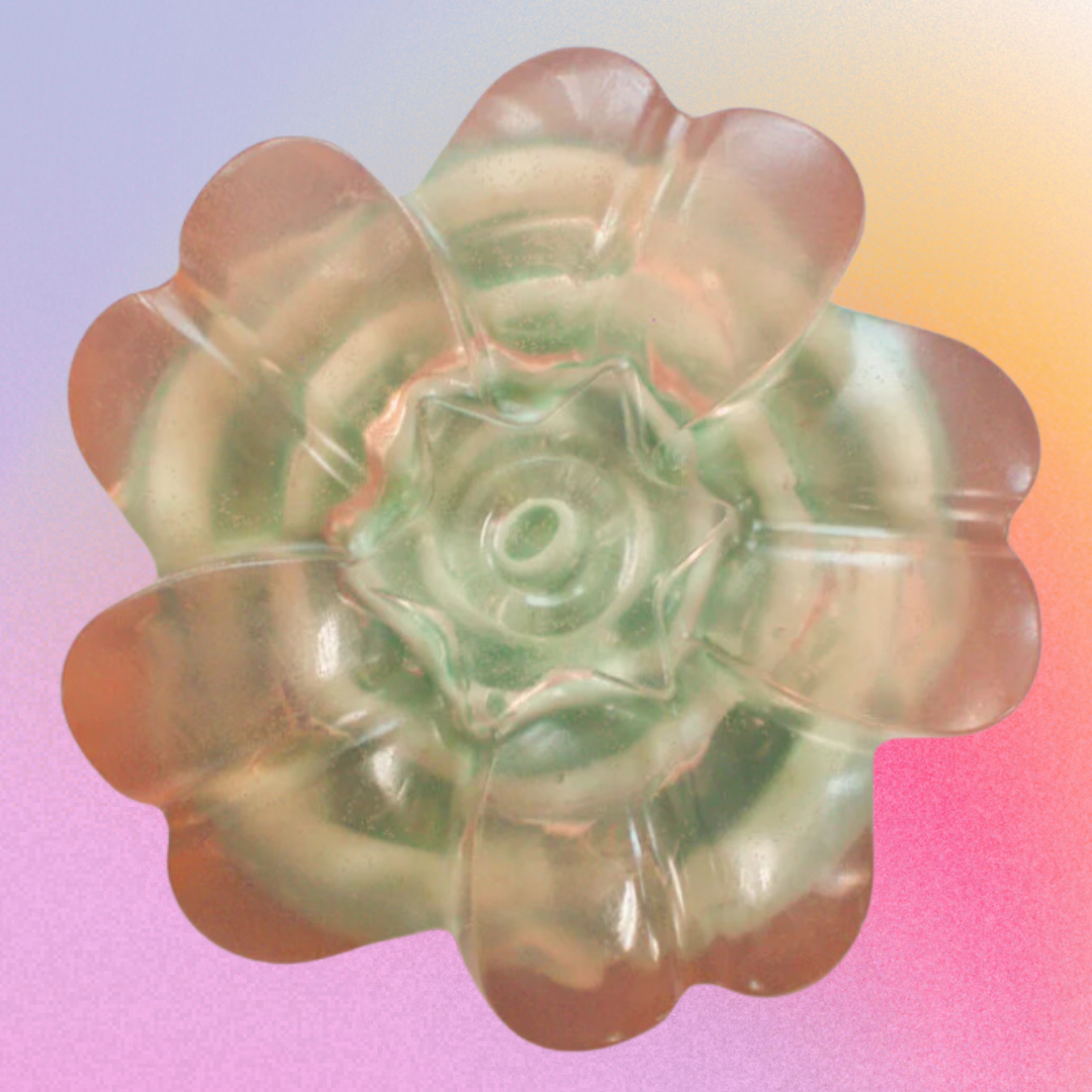 Purple two-color flower-shaped handmade nutritious soap