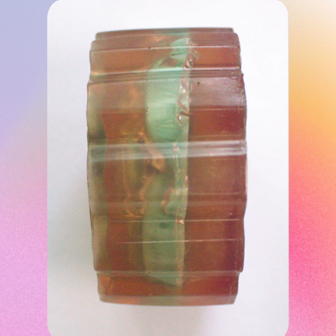 Purple two-color flower-shaped handmade nutritious soap